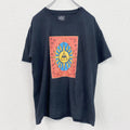 古着 used 　半袖プリントTシャツ　アート　太陽　マヤ文明　瞳　クルーネック　レトロデザイン　Sサイズ