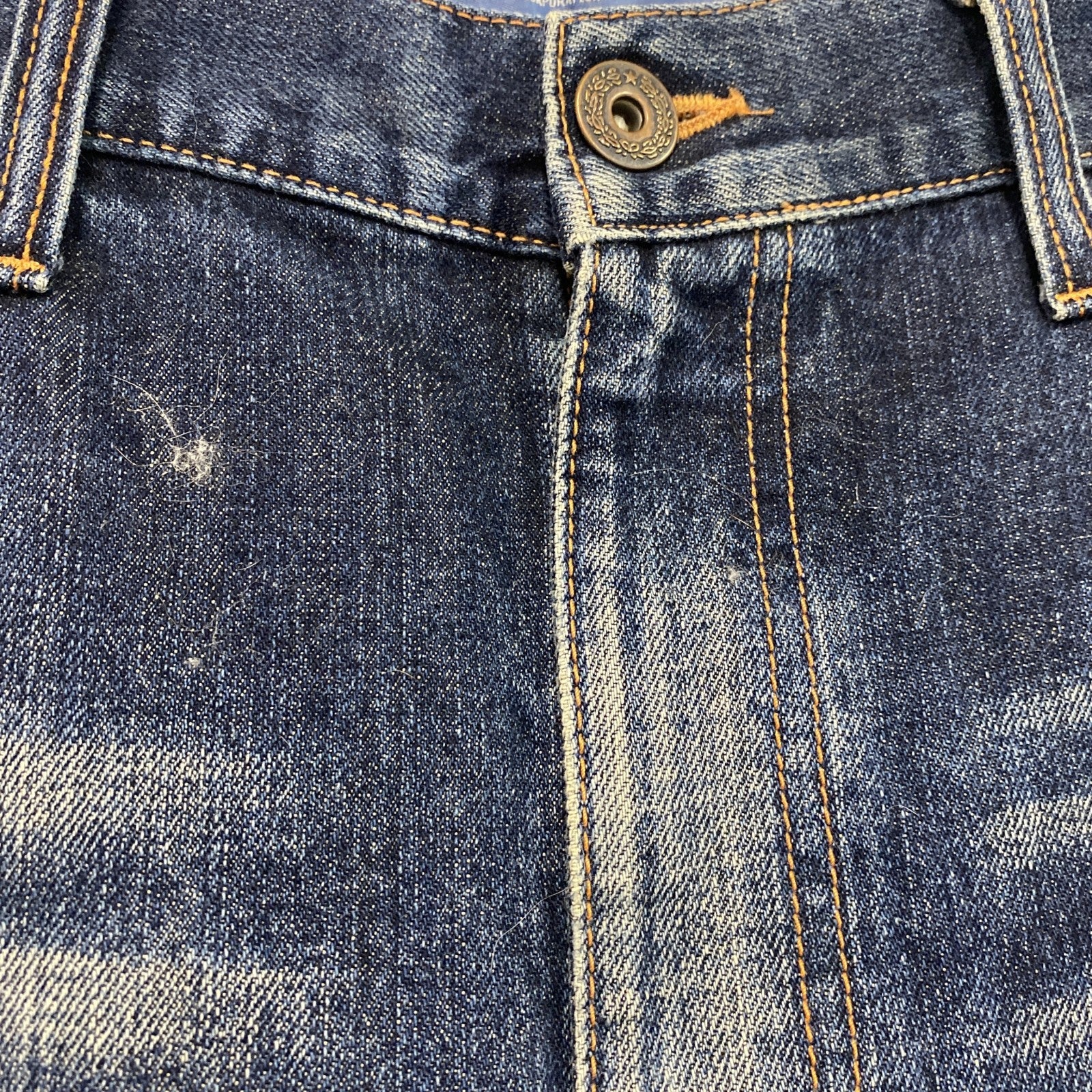 DENIM CRAFT　デニムパンツ/ジーンズ　縦落ち　鬼ヒゲ　ジップフライ　インディゴ　W40サイズ