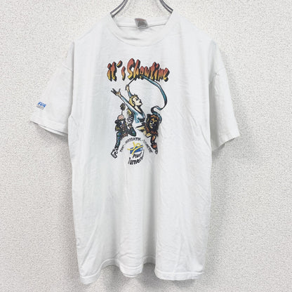 古着 used 　半袖プリントTシャツ　サーカス　ピエロ　アクロバティック　クルーネック　レトロデザイン　Mサイズ