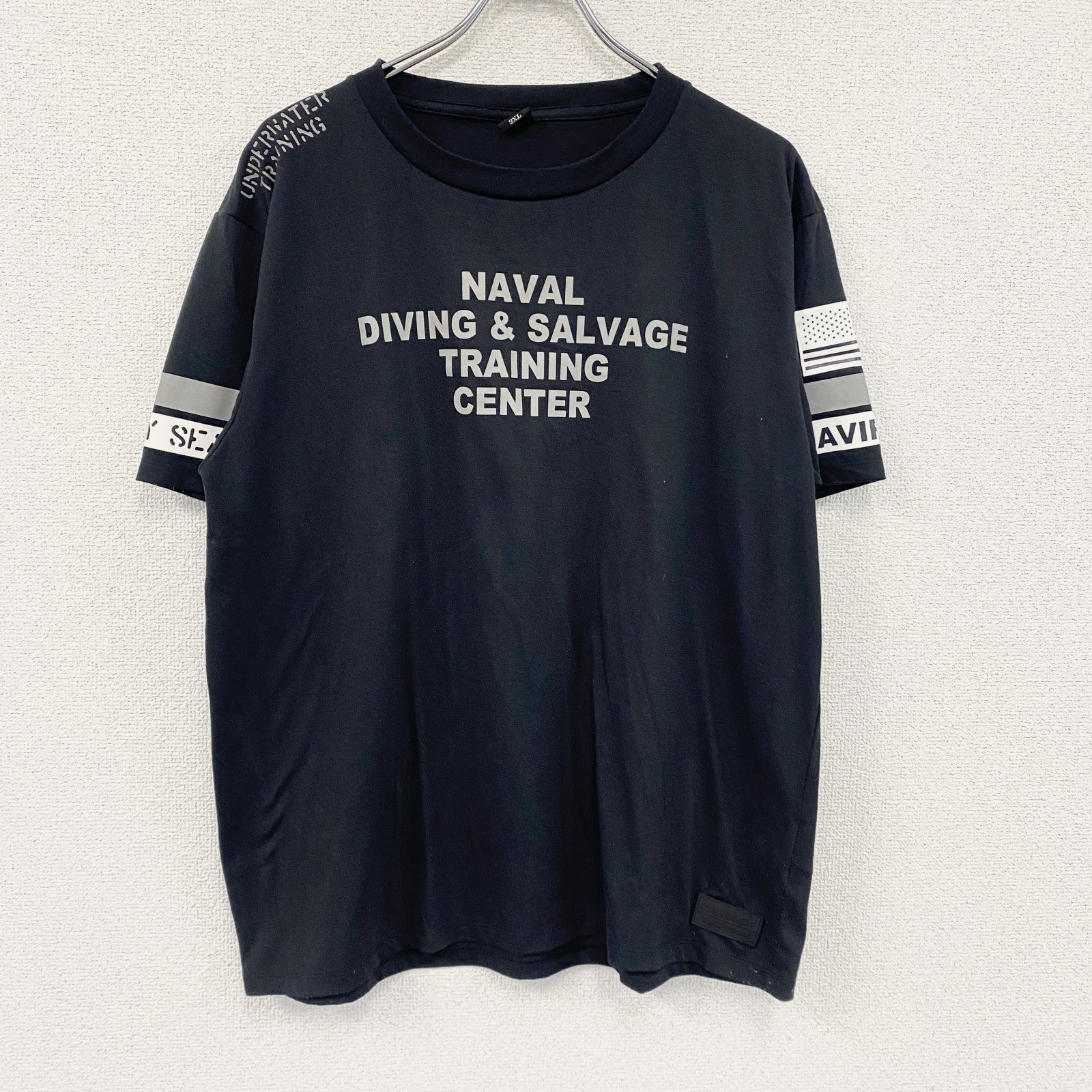 AVIREX　アヴィレックス　半袖プリントＴシャツ　黒　ブラック　2XLサイズ