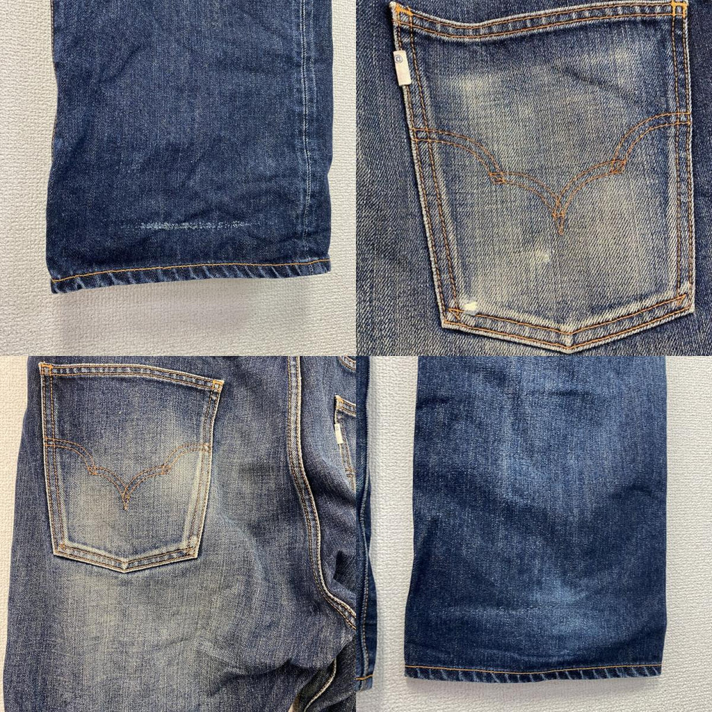 DENIM CRAFT　デニムパンツ/ジーンズ　縦落ち　鬼ヒゲ　ジップフライ　インディゴ　W40サイズ