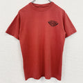 古着 used　半袖ワンポイントTシャツ　バックプリント　クルーネック　MEAN STREET　レトロ　赤　レッド
