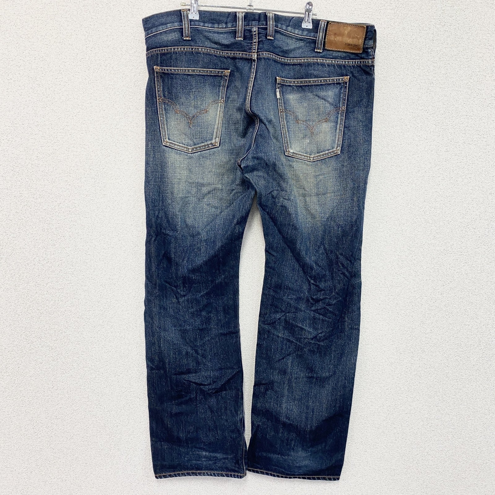 DENIM CRAFT　デニムパンツ/ジーンズ　縦落ち　鬼ヒゲ　ジップフライ　インディゴ　W40サイズ