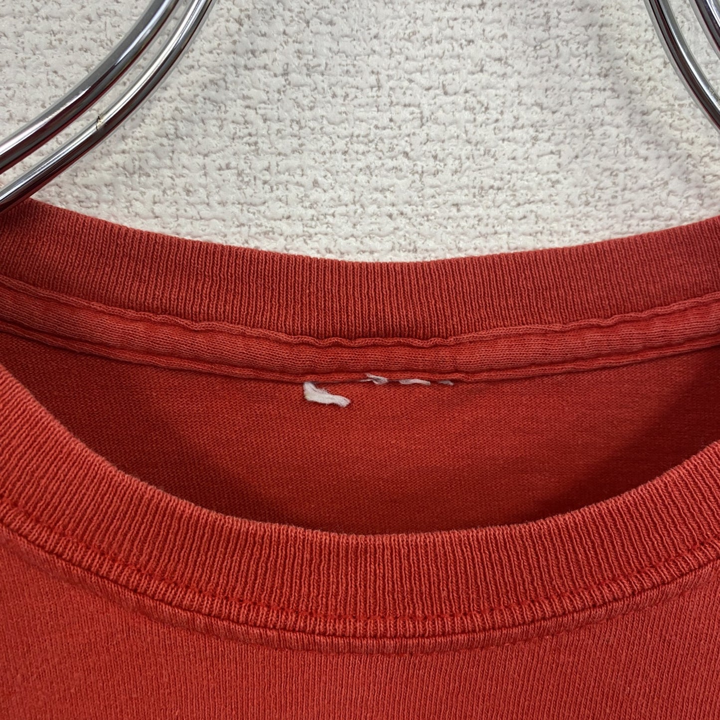 古着 used　半袖ワンポイントTシャツ　バックプリント　クルーネック　MEAN STREET　レトロ　赤　レッド