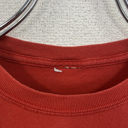 古着 used　半袖ワンポイントTシャツ　バックプリント　クルーネック　MEAN STREET　レトロ　赤　レッド