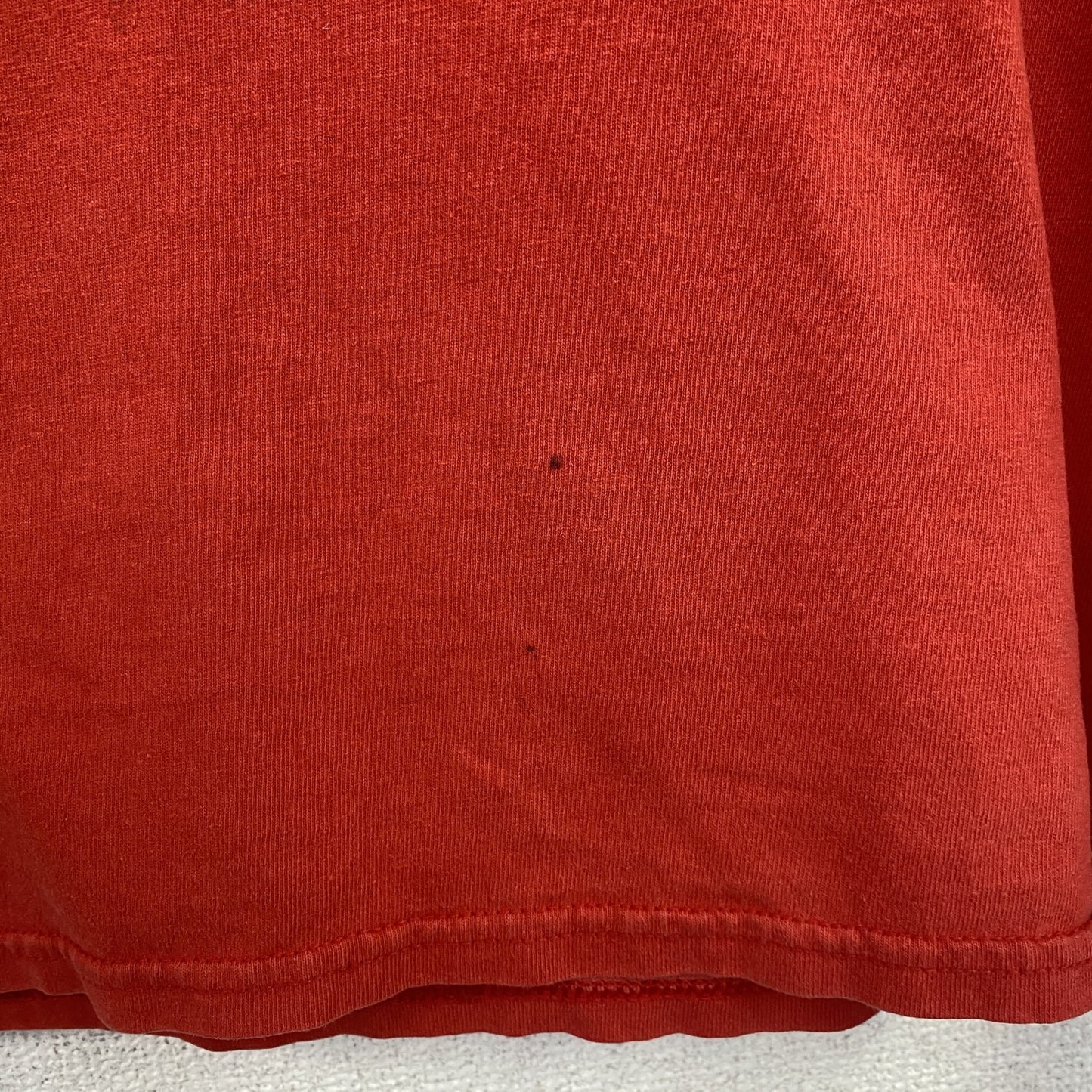 古着 used　半袖ワンポイントTシャツ　バックプリント　クルーネック　MEAN STREET　レトロ　赤　レッド