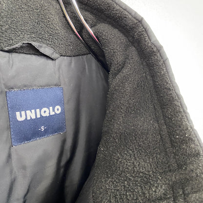 ～00s　OLD UNIQLO　オールドユニクロ　フルジップジャケット　中綿入り　比翼仕立て　黒　ブラック　Sサイズ