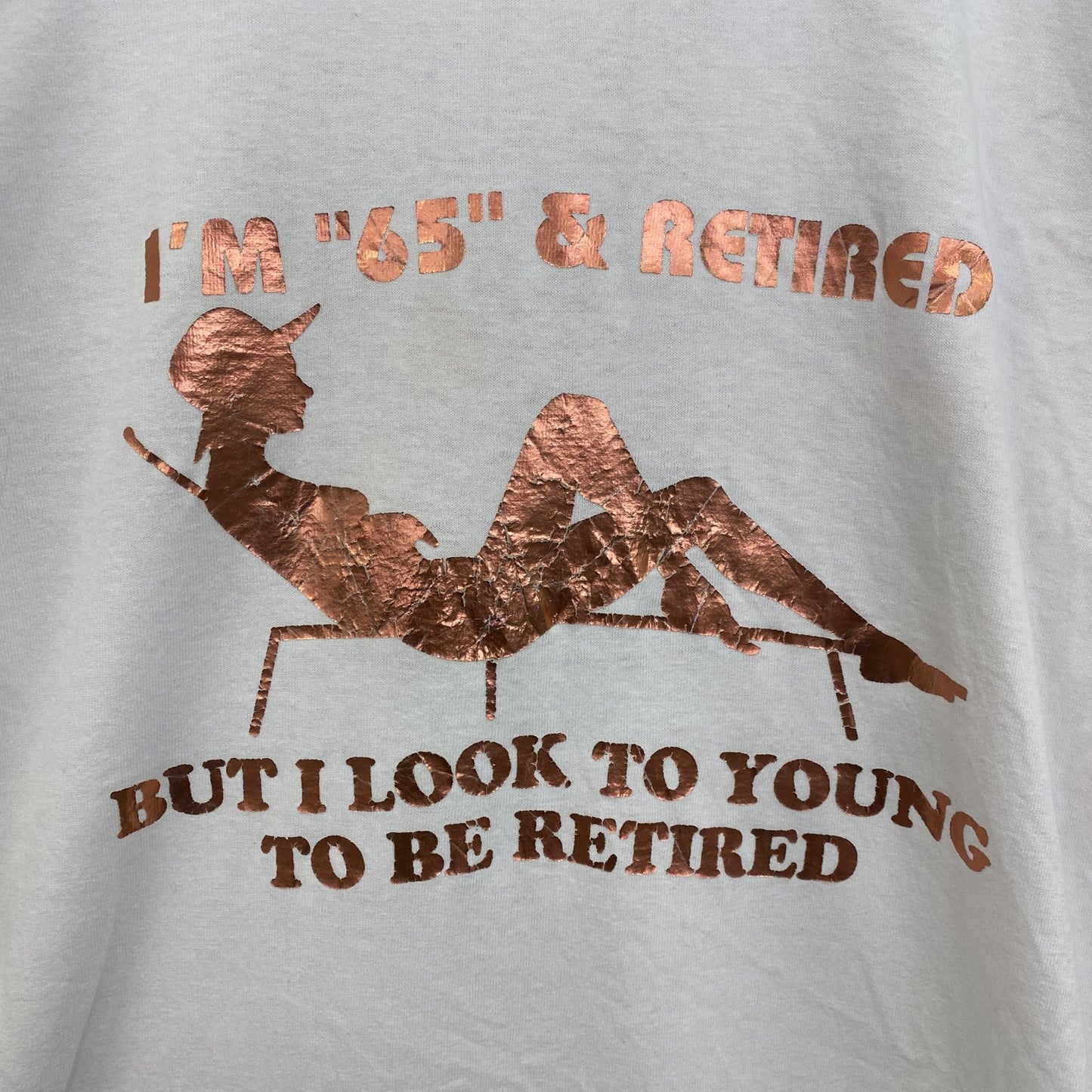 古着 used　半袖プリントTシャツ　レトロデザイン　ヴィンテージ　クルーネック　シングルステッチ　90s　白　ホワイト