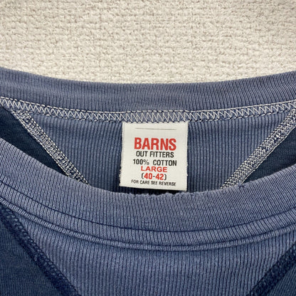 BARNS OUT FITTERS　バーンズアウトフィッターズ　長袖Tシャツ/ロンT　両V　紺　ネイビー　Lサイズ