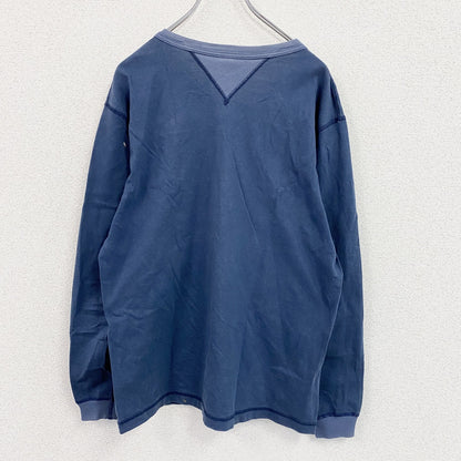 BARNS OUT FITTERS　バーンズアウトフィッターズ　長袖Tシャツ/ロンT　両V　紺　ネイビー　Lサイズ