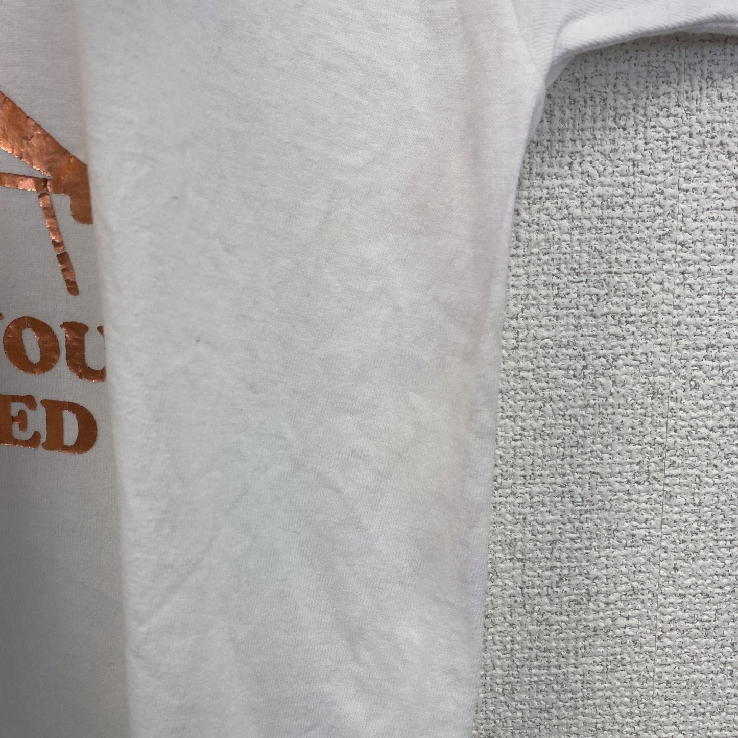 古着 used　半袖プリントTシャツ　レトロデザイン　ヴィンテージ　クルーネック　シングルステッチ　90s　白　ホワイト