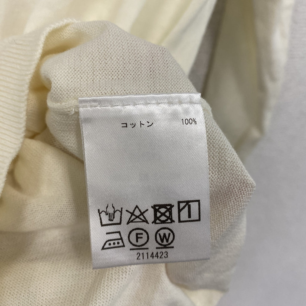 SCAPA　スキャパ　コットンニットカーディガン　ボタン開き　白　ホワイト　アイボリー　42サイズ