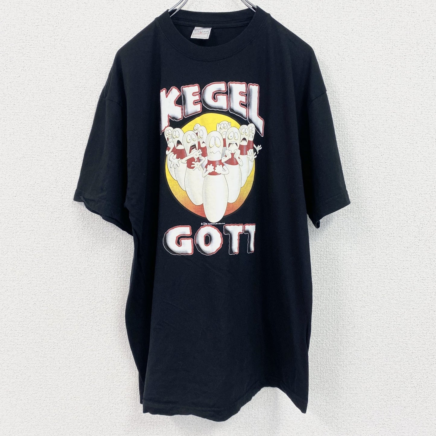 古着 used 　半袖プリントTシャツ　ボーリング　キャラクター　ツアーT　クルーネック　レトロデザイン　XLサイズ