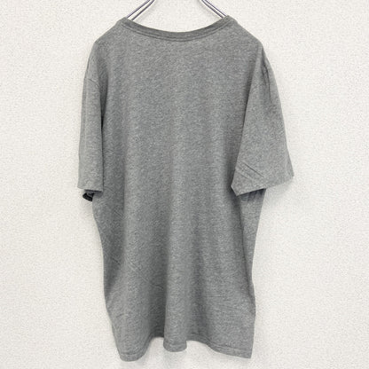 古着 used　NIKE ナイキ　半袖プリントTシャツ　カジュアルデザイン　スウッシュロゴ　グレー　クルーネック　XLサイズ