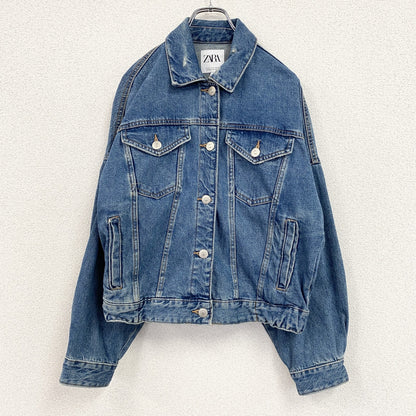 ZARA　ザラ　3rdタイプ　デニムジャケット/Gジャン　ダメージ加工　インディゴ