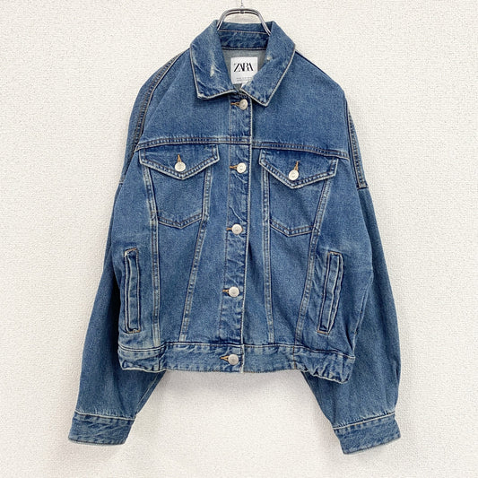ZARA　ザラ　3rdタイプ　デニムジャケット/Gジャン　ダメージ加工　インディゴ