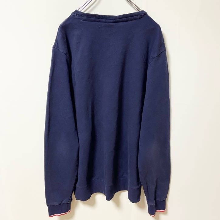 FILA　フィラ　スウェット/トレーナー　刺繍ロゴ　デカロゴ　ワンポイント　スポーツミックス　紺　ネイビー　XLサイズ