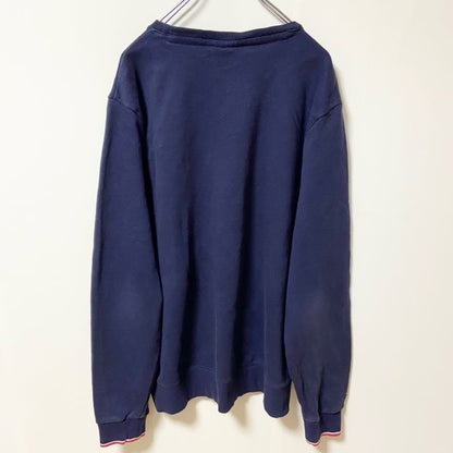 FILA　フィラ　スウェット/トレーナー　刺繍ロゴ　デカロゴ　ワンポイント　スポーツミックス　紺　ネイビー　XLサイズ