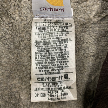 Carhartt　カーハート　サンドストーンリッジコート　ダックジャケット　ボアライナー　茶色　ブラウン　XLサイズ