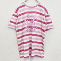 古着 used　半袖プリントTシャツ　レトロデザイン　クルーネック　シングルステッチ　ヴィンテージ　ボーダー　バハマ　ピンク