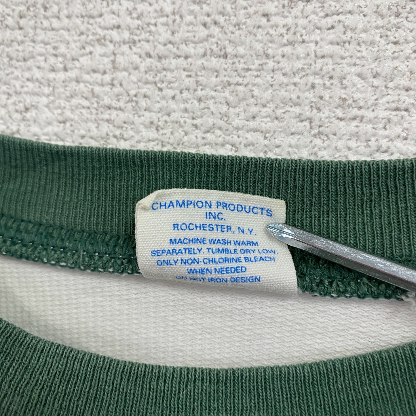 Champion　チャンピオン　長袖Tシャツ/ロンT　ラグランスリーブ　トリコタグ　復刻　白　ホワイト　Mサイズ