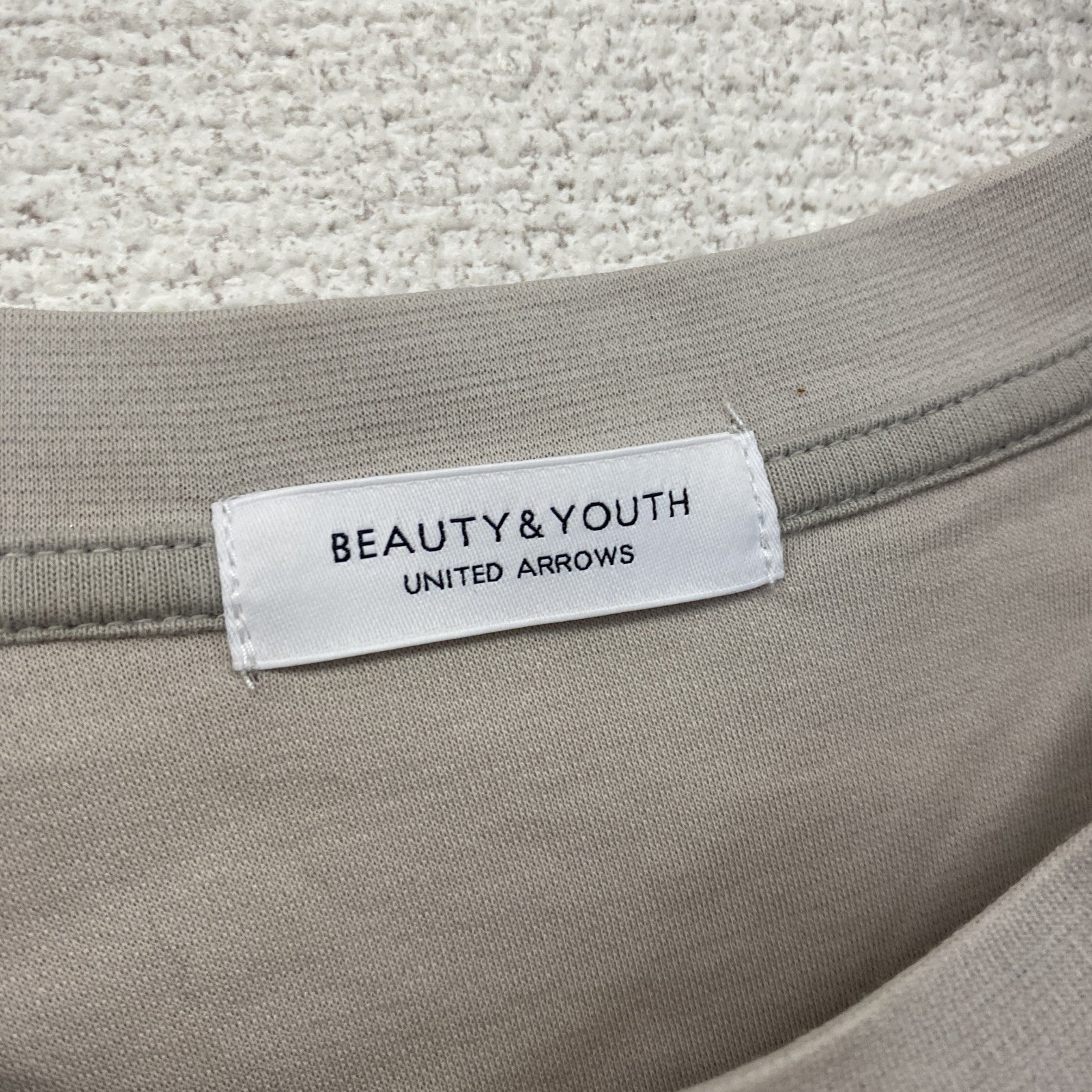 BEAUTY&YOUTH　ビューティ&ユース　半袖Tシャツ　シングルステッチ　灰色　グレー　XLサイズ