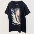 古着 used 　半袖音楽プリントTシャツ　アリーヤ　ヒップホップ　クルーネック　黒　ブラック　レトロデザイン　Lサイズ
