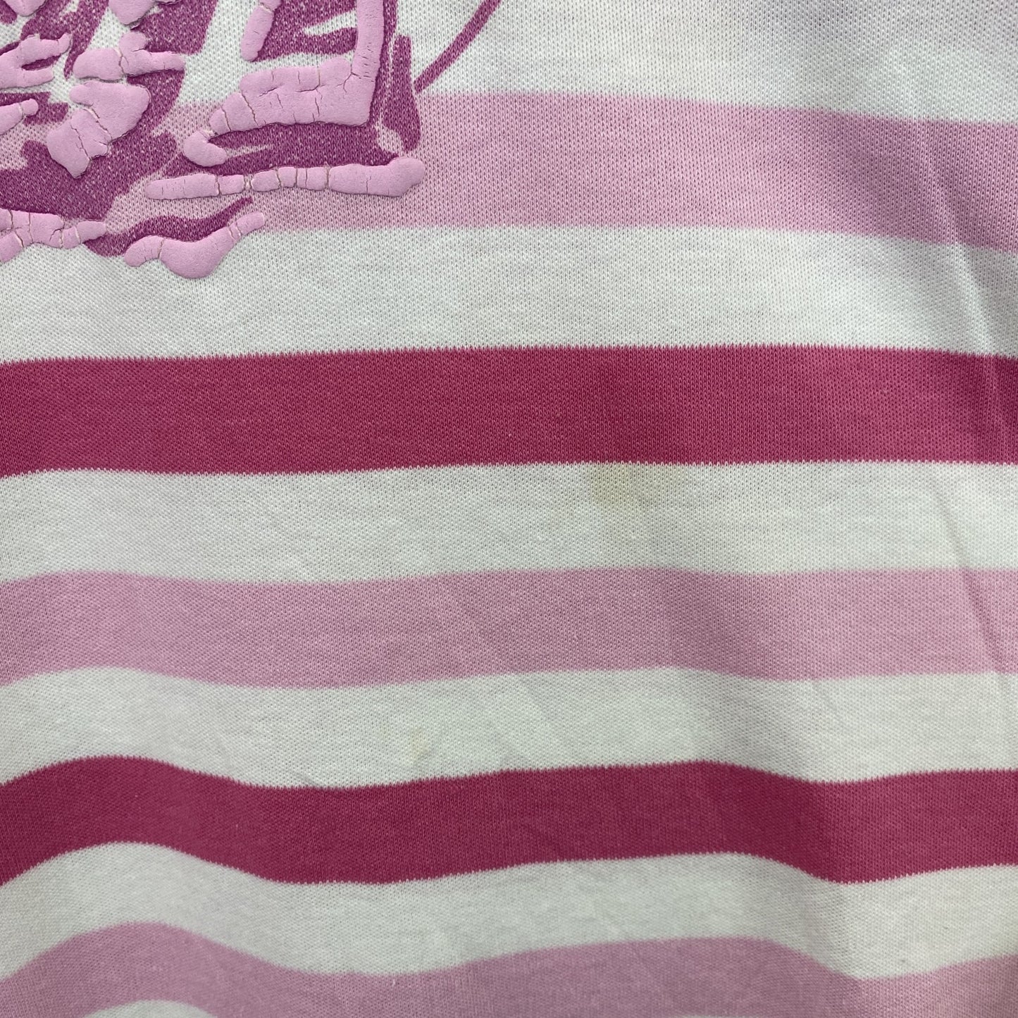 古着 used　半袖プリントTシャツ　レトロデザイン　クルーネック　シングルステッチ　ヴィンテージ　ボーダー　バハマ　ピンク