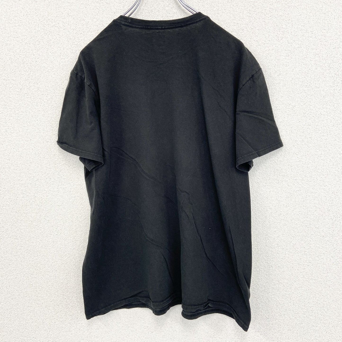 古着 used　DEMON SLAYER　半袖アニメプリントTシャツ　鬼滅の刃　黒　ブラック　クルーネック　レトロ　Lサイズ