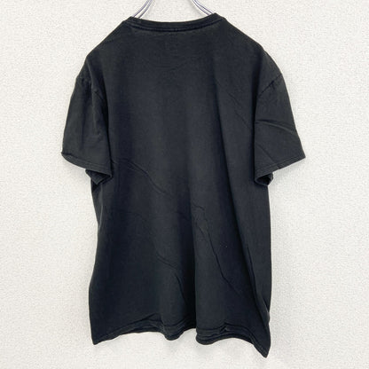 古着 used　DEMON SLAYER　半袖アニメプリントTシャツ　鬼滅の刃　黒　ブラック　クルーネック　レトロ　Lサイズ