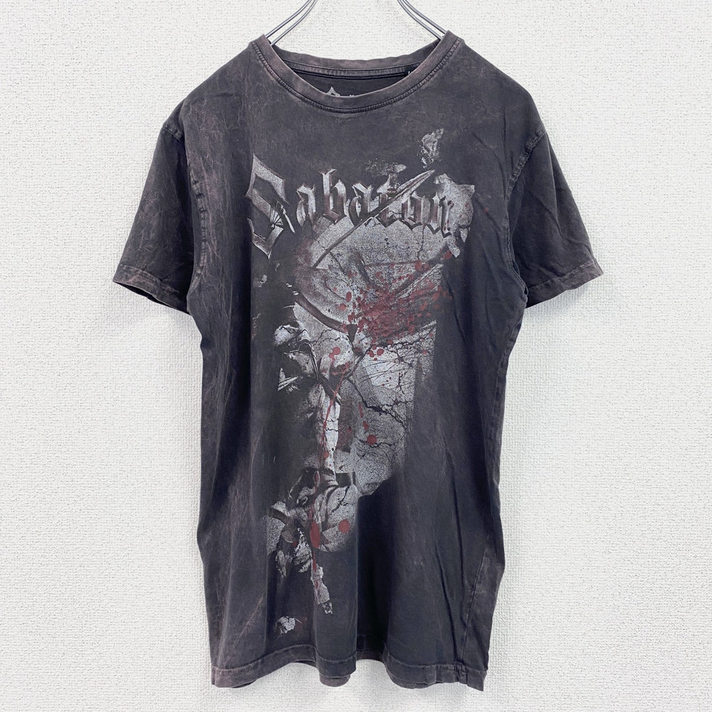 古着 used 　半袖音楽プリントTシャツ　SABATON　クルーネック　シンフォニックメタル　100%コットン　Mサイズ