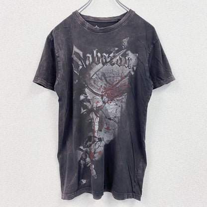 古着 used 　半袖音楽プリントTシャツ　SABATON　クルーネック　シンフォニックメタル　100%コットン　Mサイズ