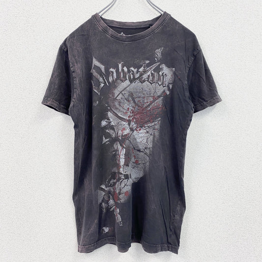 古着 used 　半袖音楽プリントTシャツ　SABATON　クルーネック　シンフォニックメタル　100%コットン　Mサイズ