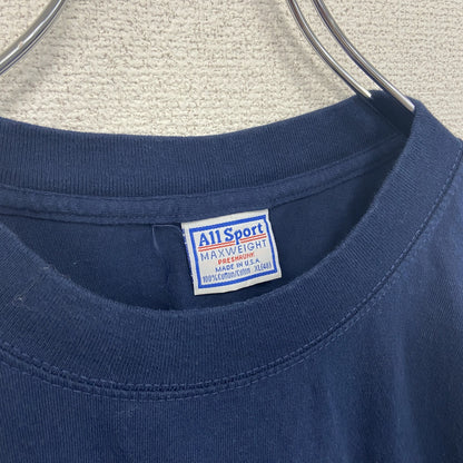 古着 used　ALL Sport　半袖スーベニアプリントTシャツ　90s　USA製　シングルステッチ　紺　ネイビー　XLサイズ