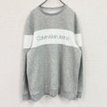 CALVIN KLEIN JEANS　カルバンクラインジーンズ　スウェット/トレーナー　デカロゴ　灰色　霜降りグレー　Lサイズ