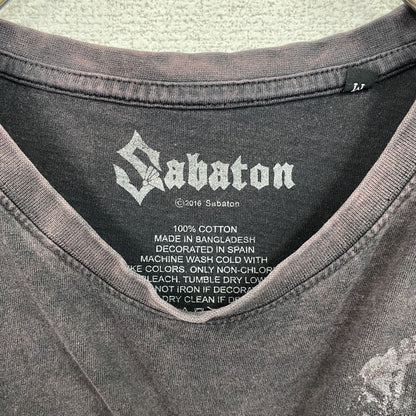 古着 used 　半袖音楽プリントTシャツ　SABATON　クルーネック　シンフォニックメタル　100%コットン　Mサイズ