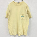 古着 used　HOBIE HEAVY　半袖ポケットTシャツ　80s　USA製　シングルステッチ　黄　イエロー　XLサイズ