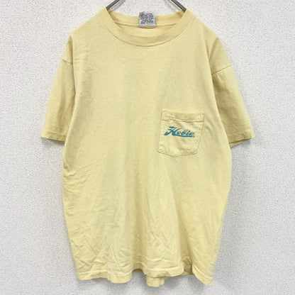 古着 used　HOBIE HEAVY　半袖ポケットTシャツ　80s　USA製　シングルステッチ　黄　イエロー　XLサイズ