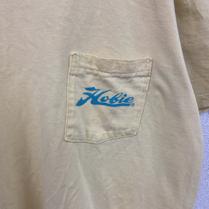古着 used　HOBIE HEAVY　半袖ポケットTシャツ　80s　USA製　シングルステッチ　黄　イエロー　XLサイズ