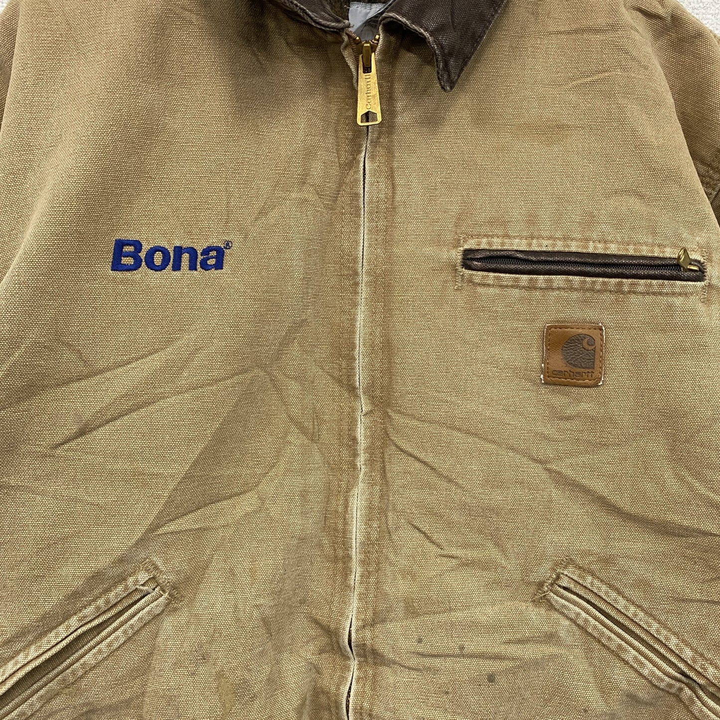 Carhartt　カーハート　デトロイトジャケット　フルジップダックジャケット　ブランケットライナー　茶色　ブラウン　Lサイズ