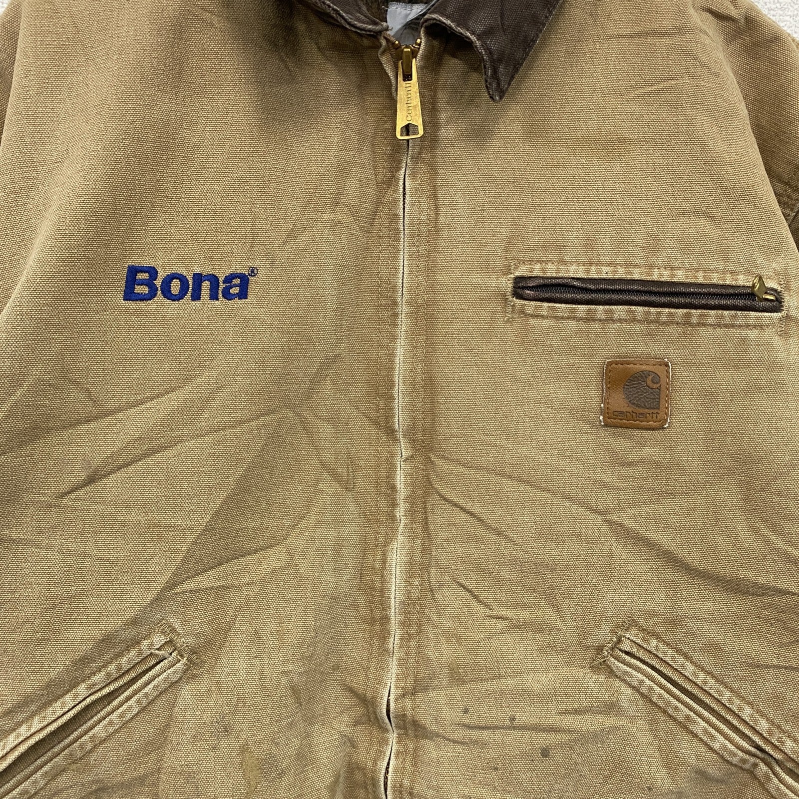 Carhartt　カーハート　デトロイトジャケット　フルジップダックジャケット　ブランケットライナー　茶色　ブラウン　Lサイズ