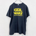 古着 used 　フルーツオブザルーム　半袖プリントTシャツ　オマージュ　黒　ブラック　クルーネック　レトロデザイン　Mサイズ
