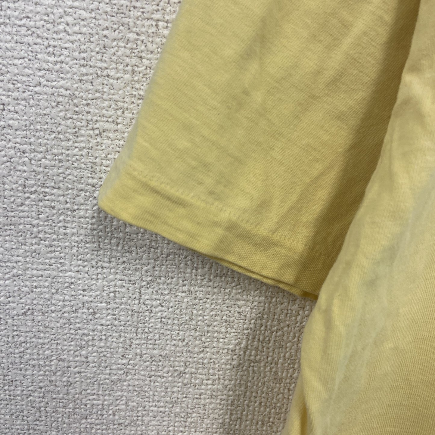 古着 used　HOBIE HEAVY　半袖ポケットTシャツ　80s　USA製　シングルステッチ　黄　イエロー　XLサイズ