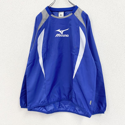 MIZUNO　ミズノ　プルオーバージャケット　デカロゴ　青　ブルー　Lサイズ