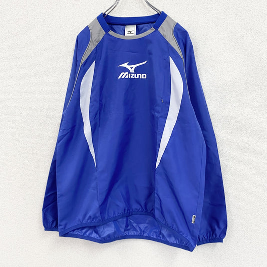 MIZUNO　ミズノ　プルオーバージャケット　デカロゴ　青　ブルー　Lサイズ