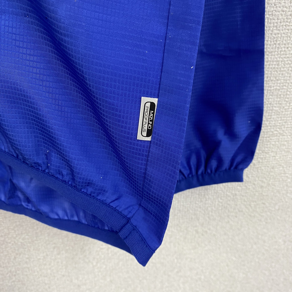 MIZUNO　ミズノ　プルオーバージャケット　デカロゴ　青　ブルー　Lサイズ