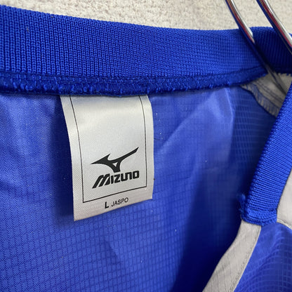 MIZUNO　ミズノ　プルオーバージャケット　デカロゴ　青　ブルー　Lサイズ