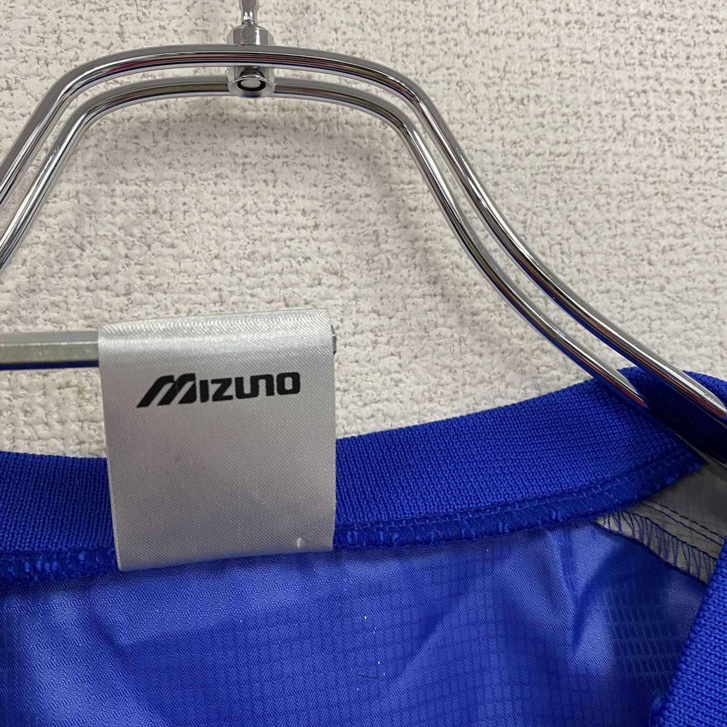 MIZUNO　ミズノ　プルオーバージャケット　デカロゴ　青　ブルー　Lサイズ
