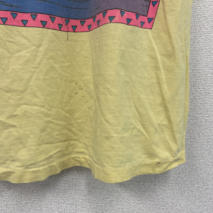 古着 used　HOBIE HEAVY　半袖ポケットTシャツ　80s　USA製　シングルステッチ　黄　イエロー　XLサイズ