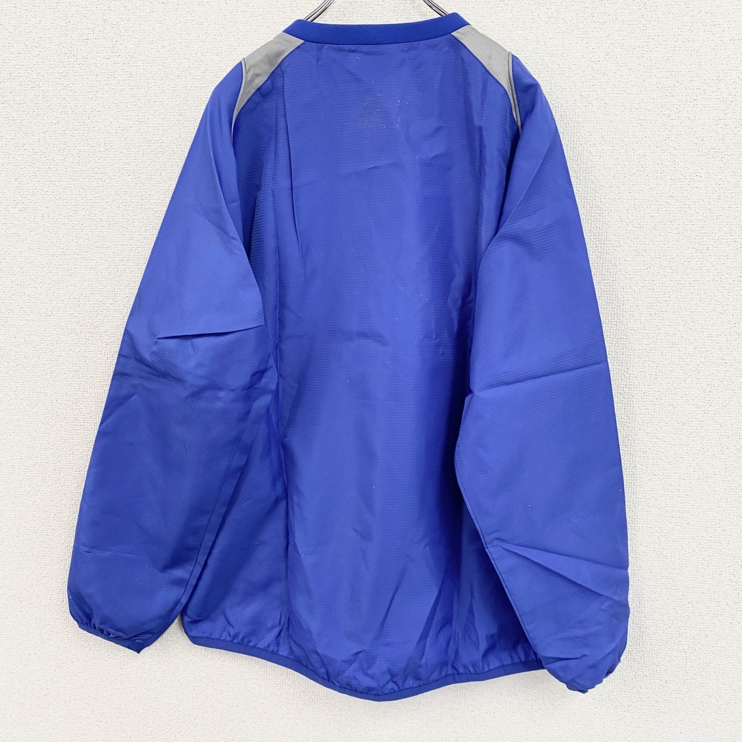 MIZUNO　ミズノ　プルオーバージャケット　デカロゴ　青　ブルー　Lサイズ